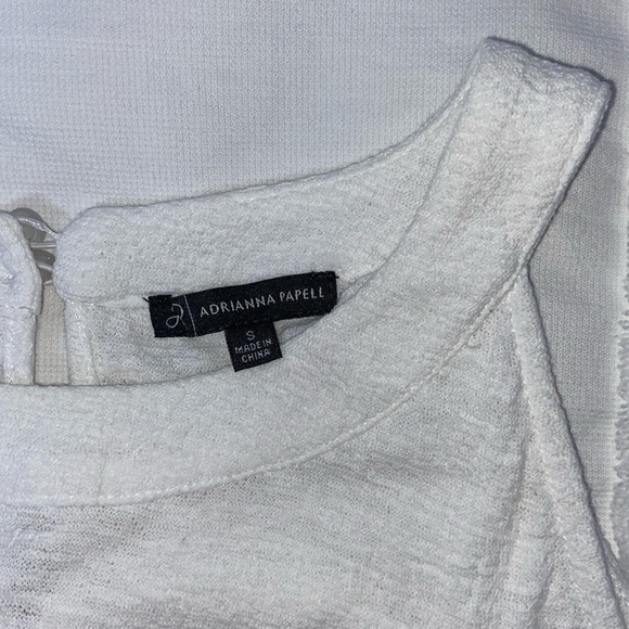 Women’s Anthropologie Adrianna Papell GAUZY CREPE CROCHET HALTER TOP Sz medium - Picture 5 of 15